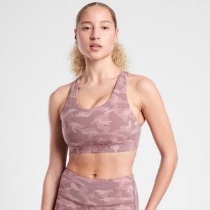 Athleta Ultimate Bra D-DD Small Pink Camo Textured
